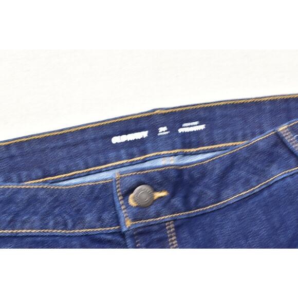 Old Navy Women's Blue Straight Ankle Jeans Plus Size 24 Short Cotton Zip - Picture 5 of 8